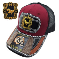 Gorra Snapback Unisex Personalizada con Logo Metálico 3D de Herradura, Impresión Serigráfica, de Jersey, Lona, Mezclilla, Malla, Estilo Western Étnico y a la Moda