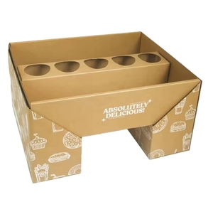 <span class=keywords><strong>YZ</strong></span> all'ingrosso stampa goffrata materiali riciclati autoerettenti scatole di carta per uso alimentare Flip stile per feste cibo per animali domestici - Product Image 1
