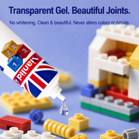 Colle de réparation transparente et flexible pour blocs de construction, faible odeur, adhésif pour modèles en plastique, briques Lego, artisanat, collage et scellement Nianlida 50mL