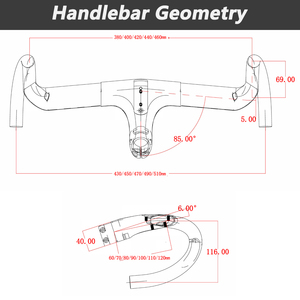 Tay lái tích hợp Spcycle HB-068 Aero Carbon có thanh tựa cho xe đạp đường trường và xe đạp địa hình - Product Image 5