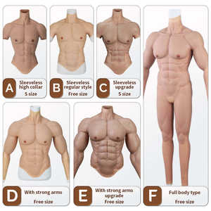 シリコンリアルマッスルベストスーツ全身タイプ人工マッスルエンハンサー変装パーティーコスプレーヤー快適なマッスルスーツ - Product Image 2