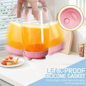 Pink BPA Free PP Plastic Non-Refillable Pour Spout Jar Lid <b>with</b> Screw-On Closure and Handle for Beverage <b>Bottles</b> - Product Image 3