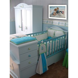 HMS ผู้สร้างปราสาททรายศิลปะติดผนังกรอบสีขาว1ภาพตกแต่งบ้าน - Product Image 5