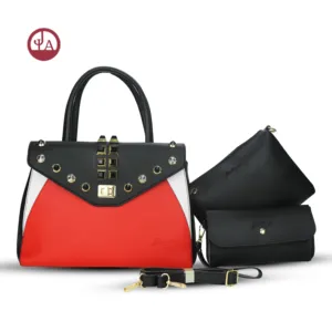 FR22F precio barato 3 pcs un conjunto de la fábrica de GuangZhou precio barato mujer diseñador bolso de cuero