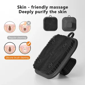 Brosse en silicone 2-en-1 pour le visage et la barbe, exfoliant pour hommes, nettoyant en profondeur pour les pores, idéal pour les trousses de toilettage, format voyage - Product Image 1
