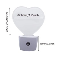 Lampe de nuit LED 3D personnalisée avec base carrée en acrylique, prise murale, lumière de nuit à capteur pour cuisine intérieure