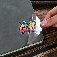 Autocollant de transfert personnalisé TEDDY, logo coloré, amovible, en feuille 3D, or, argent, métallique, pour boîte cadeau