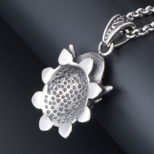 Collar de Moda para Hombre con Colgante de Cabeza de Dragón en Acero de Titanio SP423, Diseño de Zodiaco Animal, Joyería con Forma de Rostro - Product Image 4