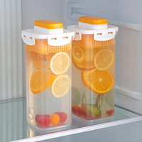 Bouilloire d'été transparente de grande capacité de 1700mL pour eau froide Pot à thé aux fruits résistant aux fuites avec écran filtrant