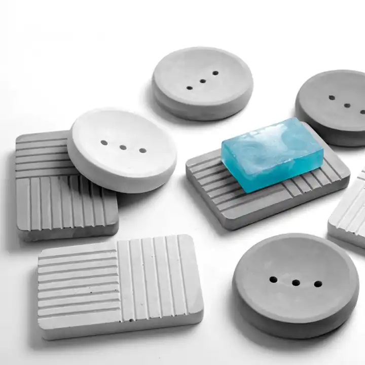 Nicole Silicone Mold for Cement Soap Dish Handmade Concrete Plate Mould