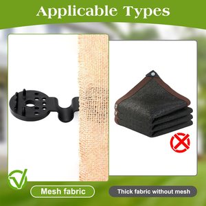 100 pièces/50 pièces/20 pièces pinces à <span class=keywords><strong>tissu</strong></span> d'ombrage pinces à <span class=keywords><strong>tissu</strong></span> d'ombre œillets pour filet couverture <span class=keywords><strong>tissu</strong></span> solaire dans le jardin arrière-cour Greenhou - Product Image 6
