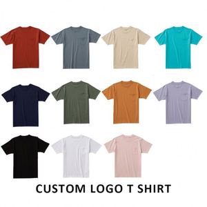230gsm Cotton Men's <b>Pocket</b> <b>T</b>-<b>shirt</b> Custom Embroidery Logo Regular Fit Vintage <b>T</b> <b>Shirt</b> for Men With <b>Pocket</b> - Product Image 1