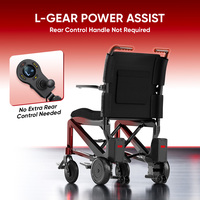 Fauteuil roulant électrique innovant en fibre de carbone avec mode d'assistance électrique, ultra-léger (9,8 kg), pliable, avec frein électromagnétique