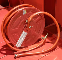 Enrouleur de tuyau d'incendie en aluminium de 30 m avec accessoires de 19/25 mm, boîte de lance d'incendie, lance flexible, accessoires de lutte contre l'incendie