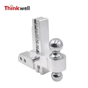 Alüminyum alaşım çift top 2 \ "ve 1 7/8 \" tekne römorku yaprak makası ışık bağlantı durumu ile çekme aksamı ayarlanabilir montaj Tow - Product Image 1