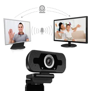 Mikrofon ile toplantı yayını için yeni Web Cam era HD 1080P USB PC Web kamerası akışı Web Cam