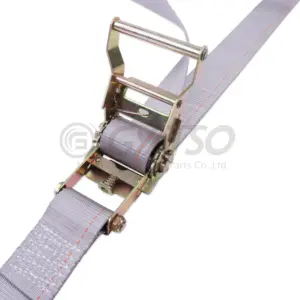 2'' x 20' promotion type Logistic ratchet tie down straps gray color with e track ends