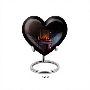 Venta caliente hermosa urna de cremación de corazón de Tarot para adultos para cenizas humanas urna funeraria grande decorativa con bolsa de terciopelo gratis - Product Image 1