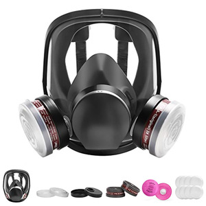 6800 masker Respirator wajah penuh, silikon cair multifungsi untuk melukis kimia las perlindungan Gas pestisida taktis - Product Image 6