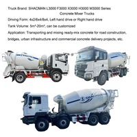 Camion malaxeur à béton Cummins Engine 8 12 Cbm Shacman 6x4, 6 Cbm 10 Cbm, grand malaxeur à béton articulé autochargeur