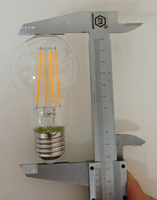 Expédition rapide CE RoHS REP LED Ampoule à filament Lampe A60 E27 220V-240V 6W 2700K Dimmable LED Ampoules Filament Lumières Verre clair