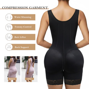 Wholesale Breathable Seamless Plus Size Medium Compression Hourglass Waist Trainer Bodysuit Lumbar Fajas Corset Tummy Control - Product Image 2