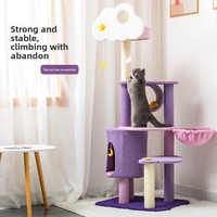 Arbre à chat ShengAnXin Toy-4 avec lit, griffoir, plateforme de saut spacieuse en sisal, essentiels pour la villa de chat
