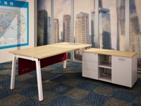 Mecoo — Table de bureau en mélamine, meuble en acier, Style Commercial, dernière et moderne