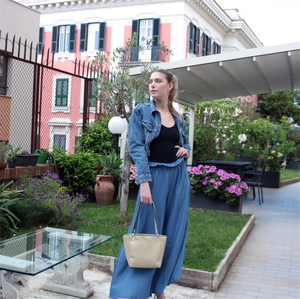 Top Quality classico stile Rock lungo grige spallacci Mini borsa da donna borsa fatta a mano da donna - Product Image 5