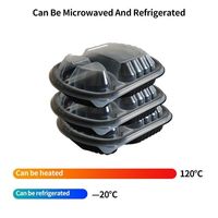 Conteneur alimentaire jetable écologique en PP de 1000 ml, boîte à lunch thermoformée avec couvercle transparent