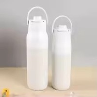 304 스테인레스 스틸 현대 PC 소재 진공 절연 텀블러 컵 핸들 뚜껑 자체 서 누출 방지 간단한 선물 컵