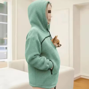 Sweat-shirt personnalisé pour animaux de compagnie avec capuche, chaud et confortable, avec poche zippée pour chat, petit chien, pour les amoureux des animaux, à porter au quotidien. - Product Image 1