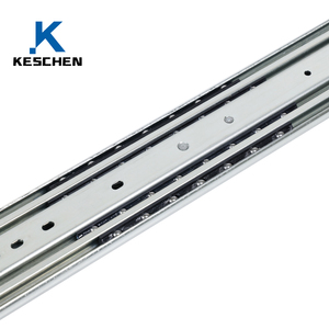 Glissières télescopiques robustes grises à extension complète, triple pliage, pour tiroirs, fines, usage extérieur, capacité de <span class=keywords><strong>charge</strong></span> 227 kg, pour équipements d'automatisation - Product Image 4