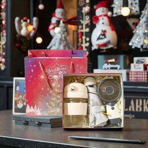 Set de Regalo Creativo de Navidad: Paraguas, Ventilador de Verano, Taza Promocional Ecológica con Logo Personalizable, Regalo de Boda Moderno y Sencillo, Artículos de Oficina de Seda - Product Image 1