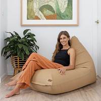 Fauteuil de canapé surdimensionné en toile de qualité supérieure personnalisé, avec housse de coussin géante lavable de couleur unie
