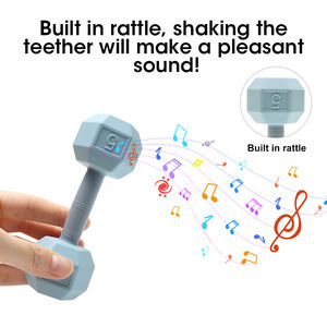 Mordedor de Silicona de Grado Alimenticio Libre de BPA para Bebés Recién Nacidos de 0 a 12 Meses, Juguete Sensorial Masticable, Suave y Divertido, Ecológico, Sonajero - Product Image 4