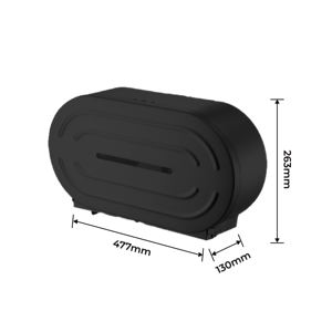 Distributeur de rouleaux de papier toilette mini-jumbo mural moderne et écologique FANDA, en acier, finition noire, pour bureau, gare - Product Image 5