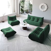 ATUNUS Nordic Lazy Modern Leisure Relax Boucle Fabric Modular Ottoman Corner Living Room Lazy Couch Sofa Chair Set
