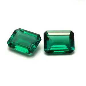 Synthetic gemstone emerald cut lab hydrothermal emerald price per carat