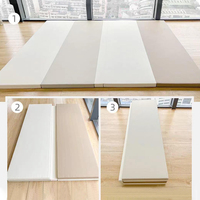 Tapis en mousse pliable imperméable en gros, épais, couleur unie, tapis de sol, chambre d'enfant, salon, tapis de jeu