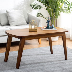 Mesa de Centro Extensible de Madera Maciza Marrón, Estilo Moderno Minimalista, Mesa de Té para Sala de Estar, Estilo Japonés, para Apartamentos Pequeños - Product Image 2