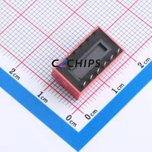 ZX-2.54BM-6PZC DIP Switch Through hole Component (THT) Switch Flat Toggle, Raised Type Single Pole Single Throw 6 PC Pin - Product Image 2