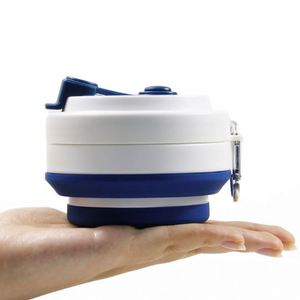 Outdoors <b>Camping</b> Hiking Foldable Food Grade BPA FREE Silicone Water Bottle Coffee Sippy Baby <b>Cups</b> With Straw - Product Image 4