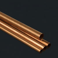 Tube en cuivre pur droit T2, tuyau en cuivre rouge pour systèmes de climatisation et de réfrigération HVAC, vente en gros