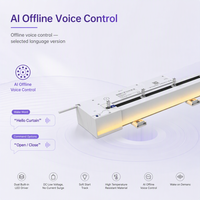 Système de rideaux intelligents à lumière ambiante LED avec commande vocale IA hors ligne