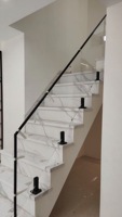 Système de balustrade de sécurité pour balcon extérieur en verre trempé avec cadre en acier inoxydable, pour la décoration et la sécurité des patios