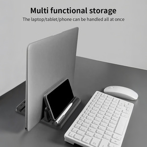 Laptop <b>Stand</b> <b>Tablet</b> Phone Vertical Storage Holder Black DS08 Cooling Base Support - Product Image 3