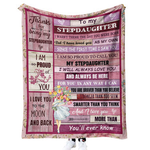 Couverture personnalisée pour la Saint-Valentin, je t'aime, bénédiction, citations douces, citation tricotée, cadeaux d'anniversaire pour elle - Product Image 6