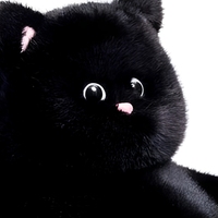 Peluche chat mignon, jouet en peluche doux, poupée chat kawaii, rembourrage en coton PP, variété de couleurs, pour cadeau et décoration