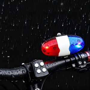 Sonnette de vélo étanche avec klaxon électrique et lumière d'avertissement lumineuse, accessoire de sécurité universel pour vélo, idéal pour les trajets quotidiens - Product Image 6